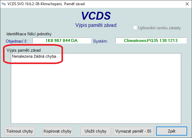 Sensor kvality vzduchu vw Touran